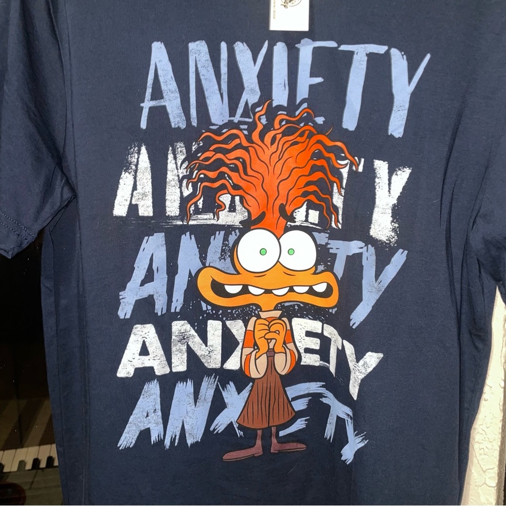UNISEX Disney Navy Anxiety Graphic Tee - Picture 2 of 6